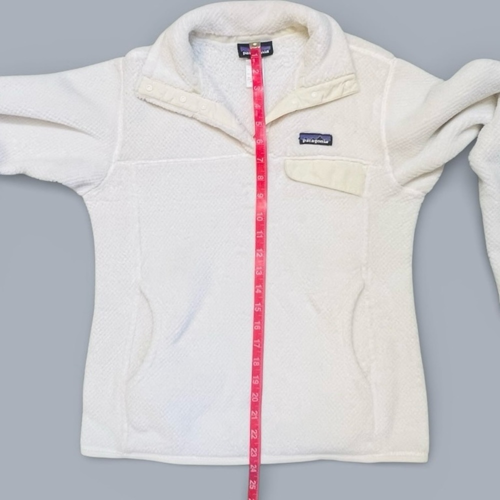 Patagonia Fleece Pullover Women's Re-Tool Snap-T Sz M Ivory Cream - Picture 11 of 15